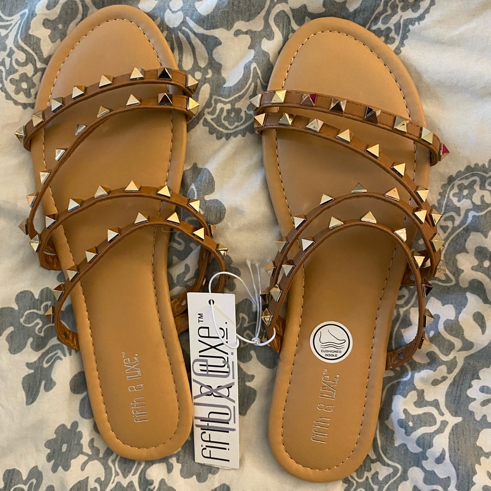 Fifth and Luxe sandals - NWT Studded Slide Sandals size 11